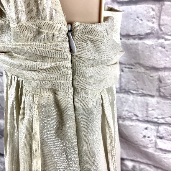 Rare Vintage Silk Goddess Top Victoria’s‎ Secret Moda Intl Metallic Silk SZ S - Picture 3 of 10